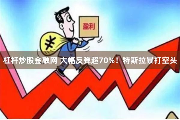 杠杆炒股金融网 大幅反弹超70%！特斯拉暴打空头