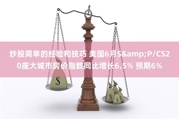 炒股简单的经验和技巧 美国6月S&P/CS20座