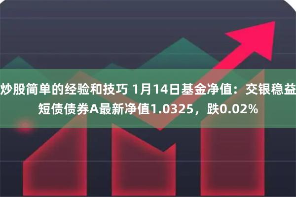 炒股简单的经验和技巧 1月14日基金净值：交银稳益短债债券A