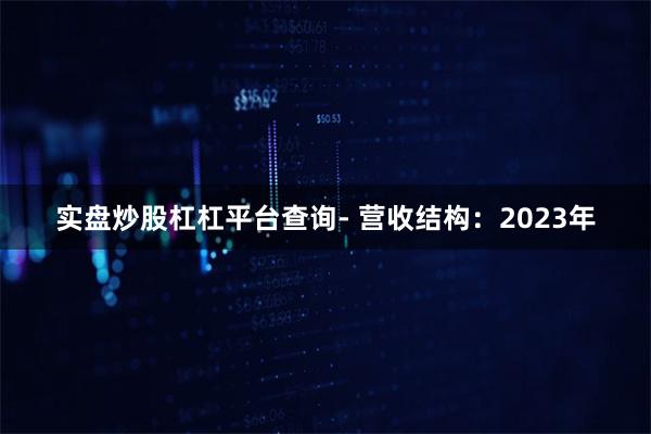 实盘炒股杠杠平台查询- 营收结构：2023年
